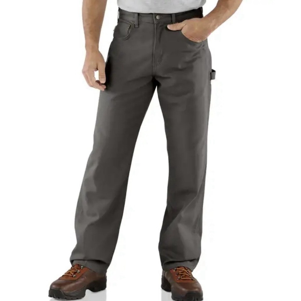 Carhartt Mens B159 Canvas Carpenter Jeans Loose Fit Straight Leg Gray 36X32 NWOT